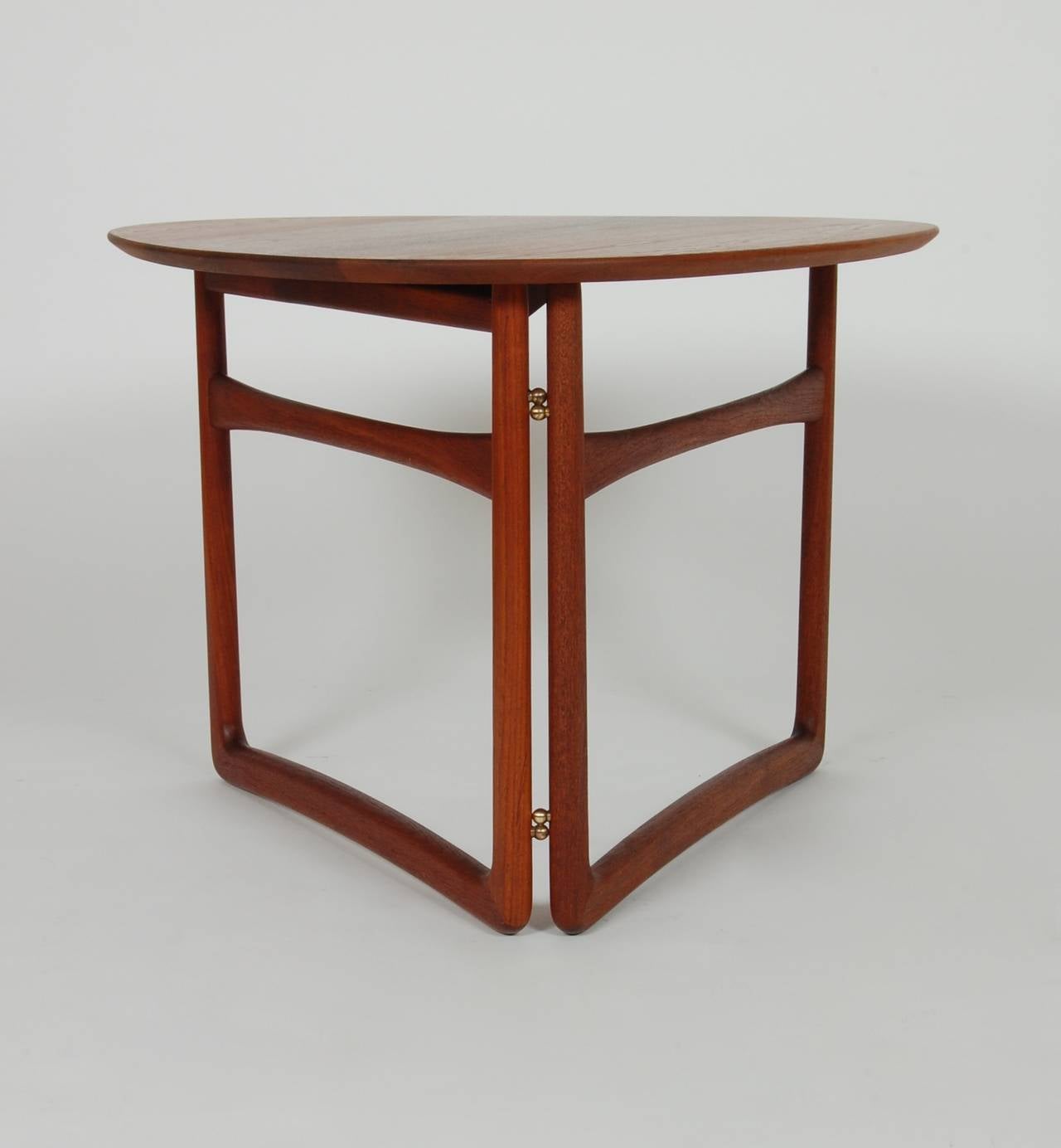 Scandinavian Modern Peter Hvidt Folding Side Table