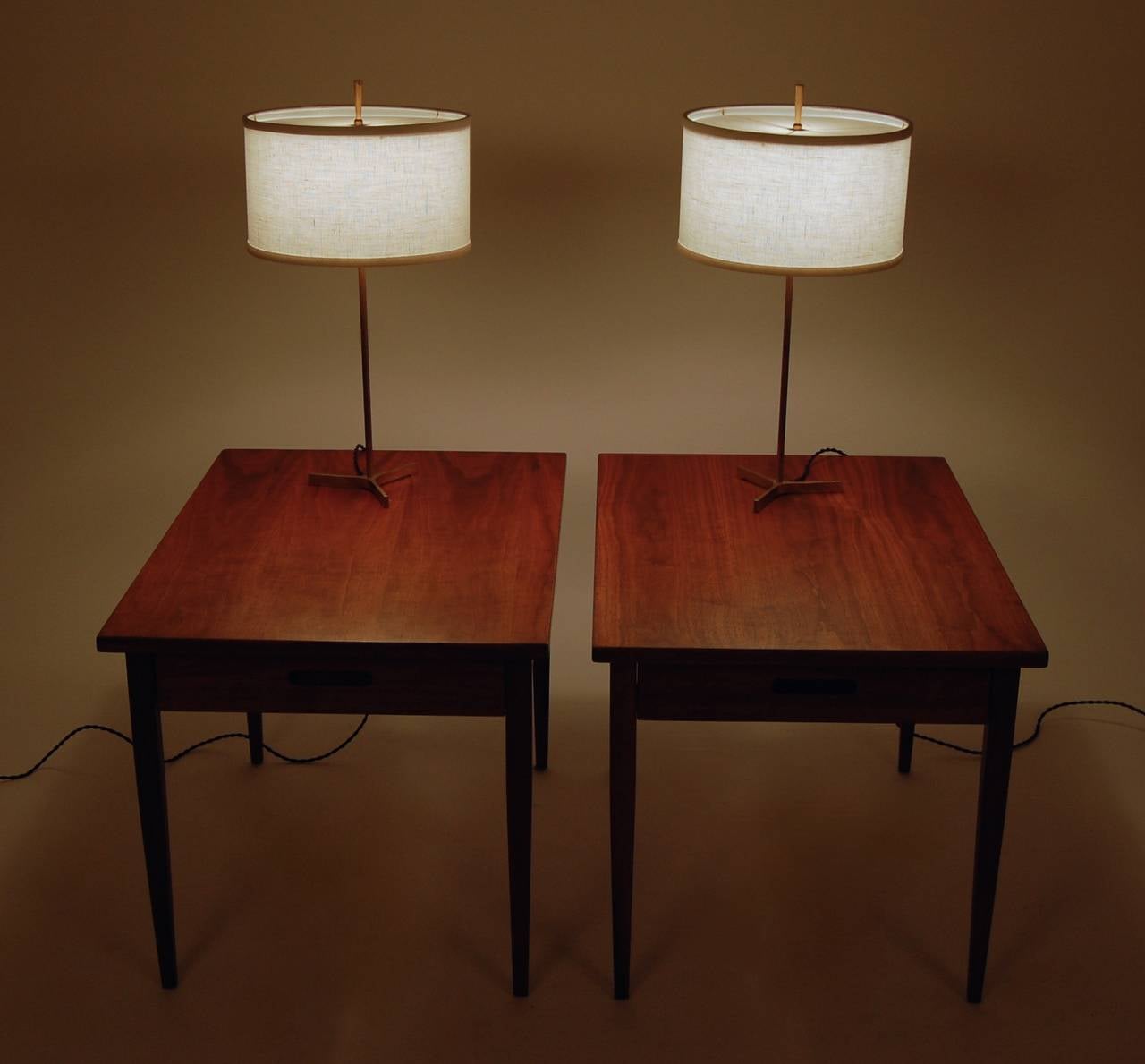 Pair of Brass Modernist Lamps In Excellent Condition In San Francisco, CA