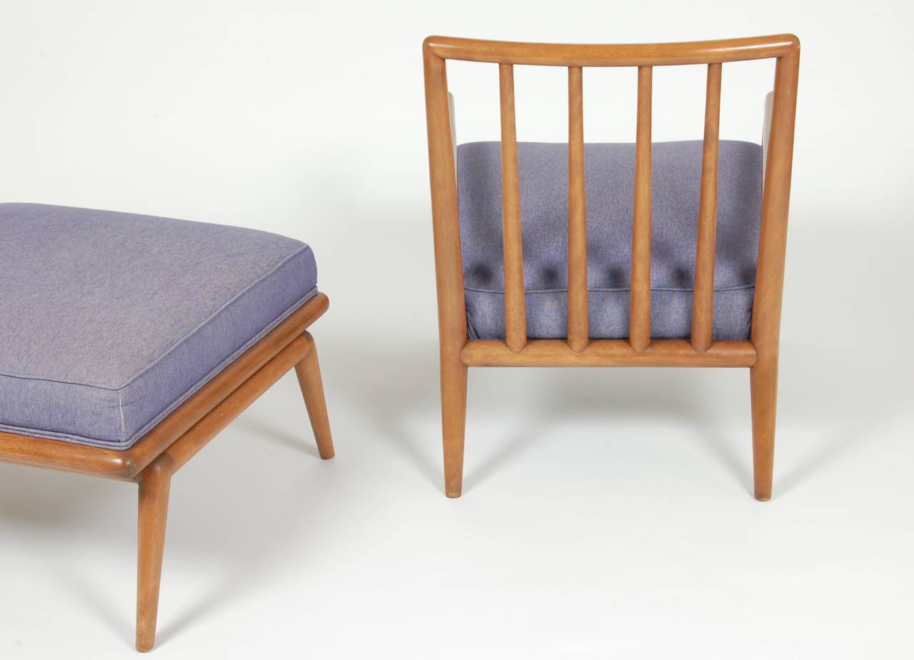 Upholstery T. H. Robsjohn-Gibbings Lounge and Ottoman