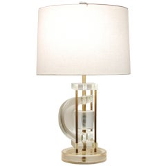 Constructivist Lucite Table Lamp