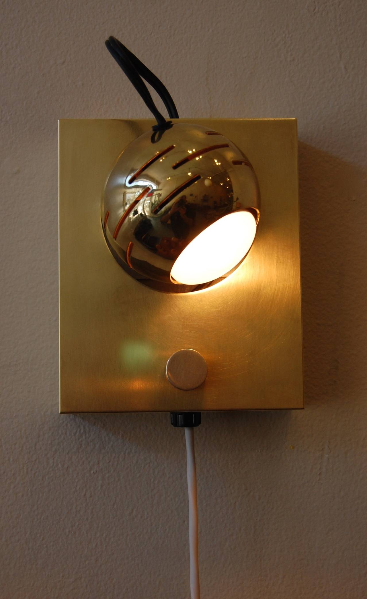 Mid-20th Century Arredoluce Eye Ball Wall Lamp