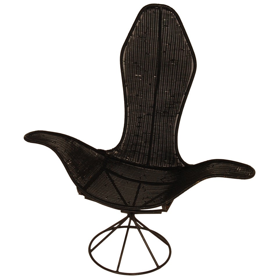 Wicker Petal Lounge Chair