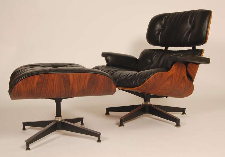 Eames 670 / 671 Lounge Chair and Ottoman In Good Condition In San Francisco, CA