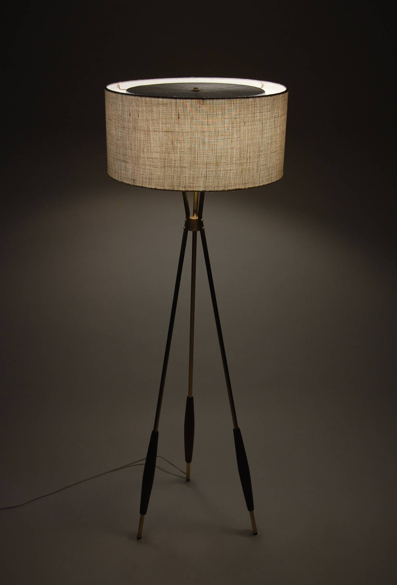 20th Century Lightolier Tripod Floor Lamp by Gerald Thurston