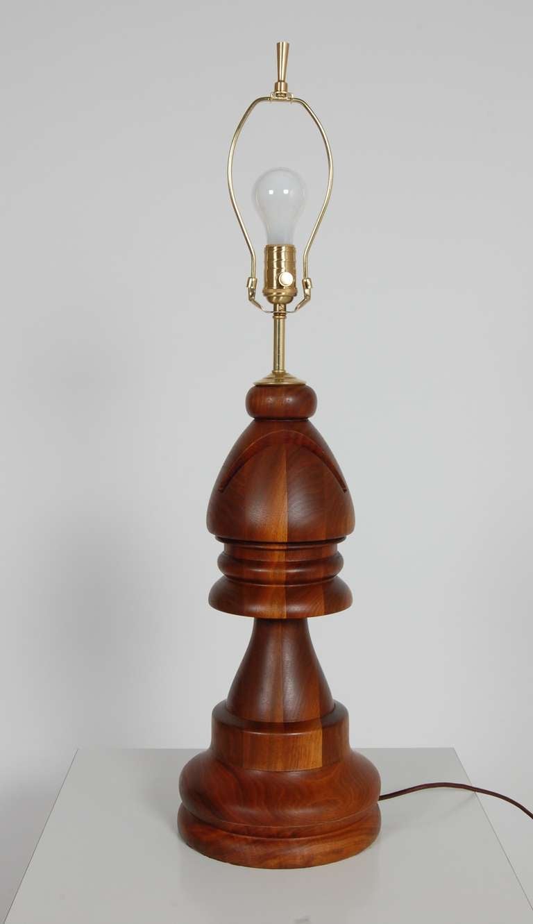 American Large Bishop Chess Piece Table Lamp