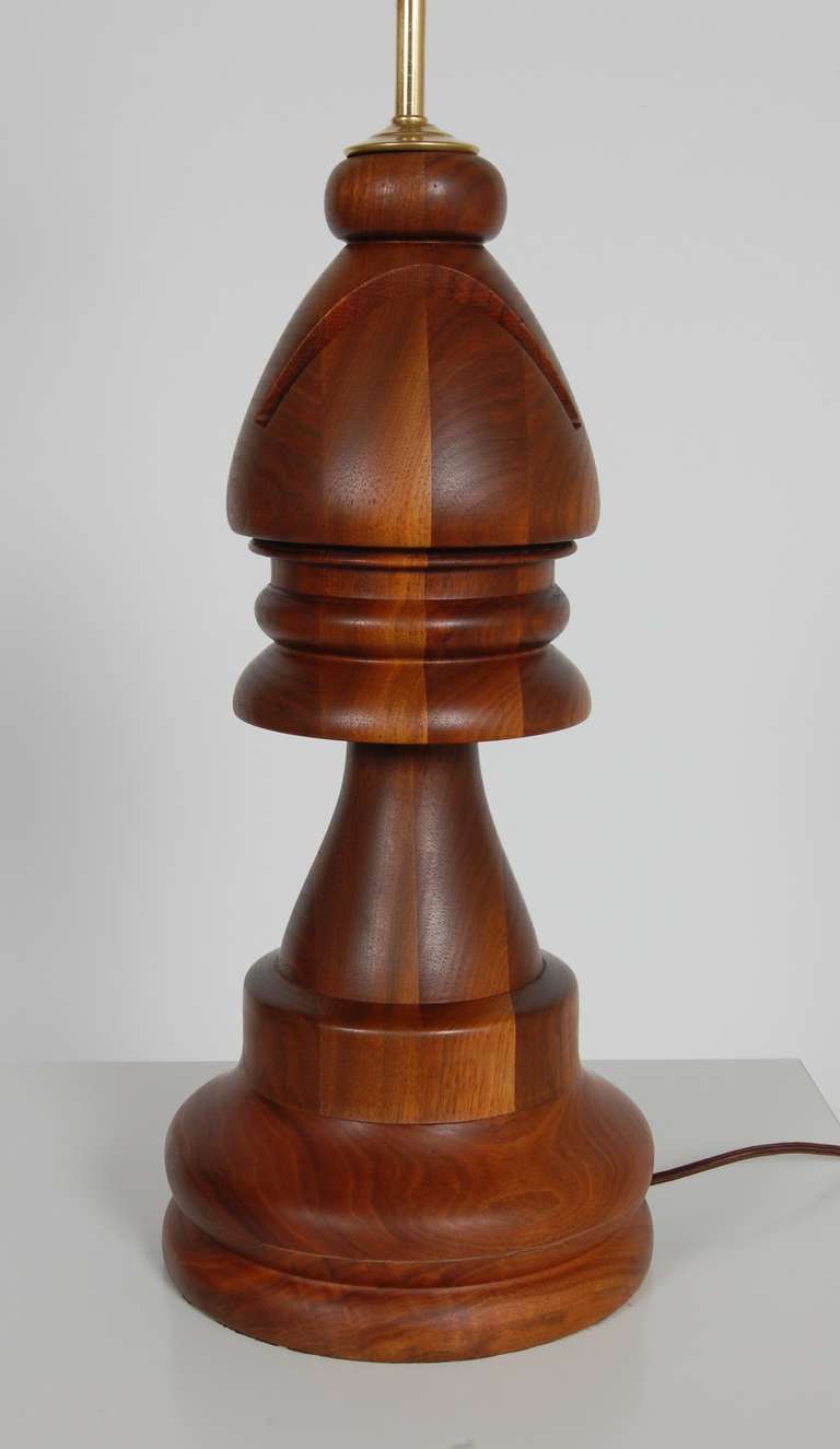 Large Bishop Chess Piece Table Lamp In Excellent Condition In San Francisco, CA