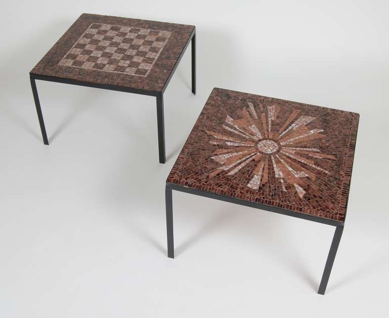 Glass Mosaic Tile Side Tables 1