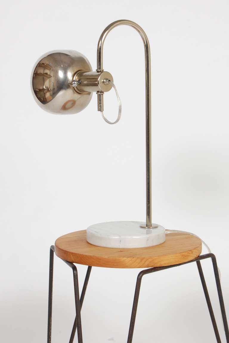 Chrome 1960s Modern Italian Table Lamp