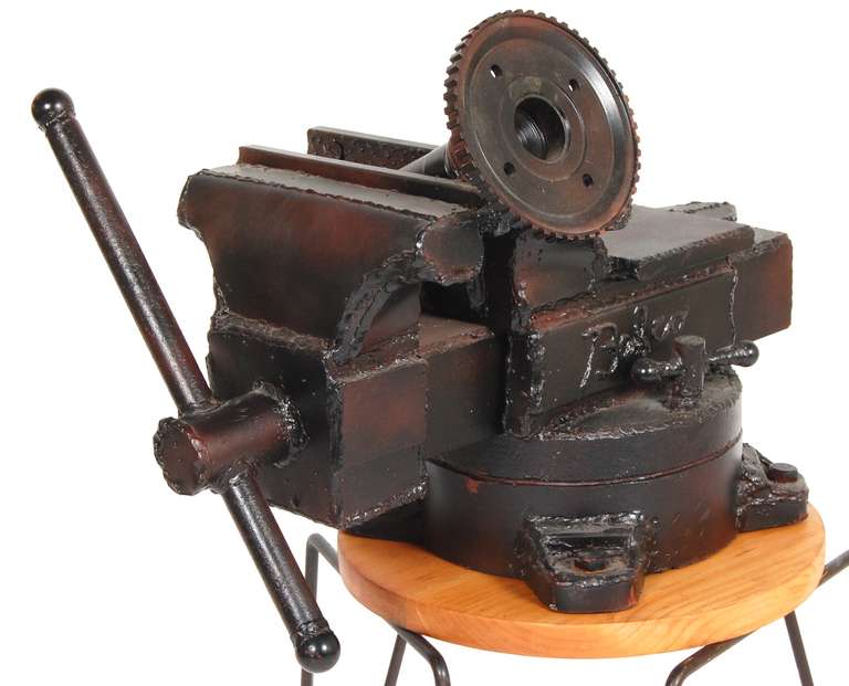 Steel Realism Art Vise Sculpture