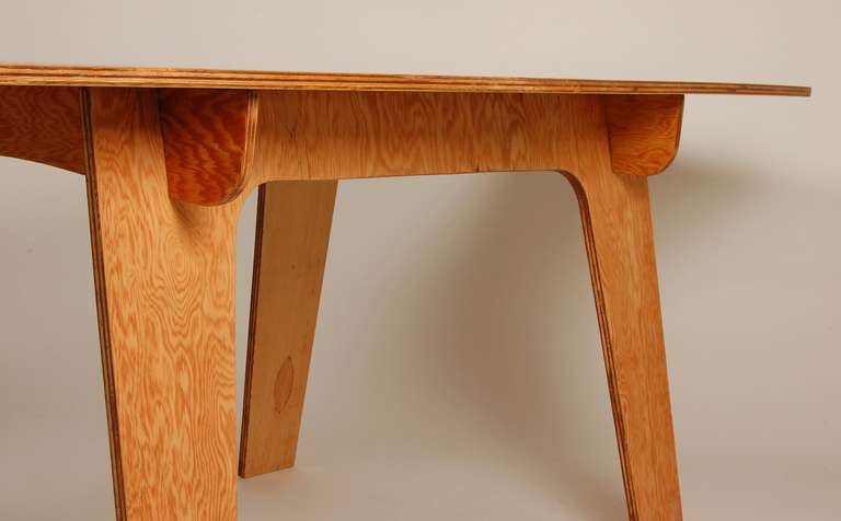 Mid-Century Modern Constructivist Plywood Table