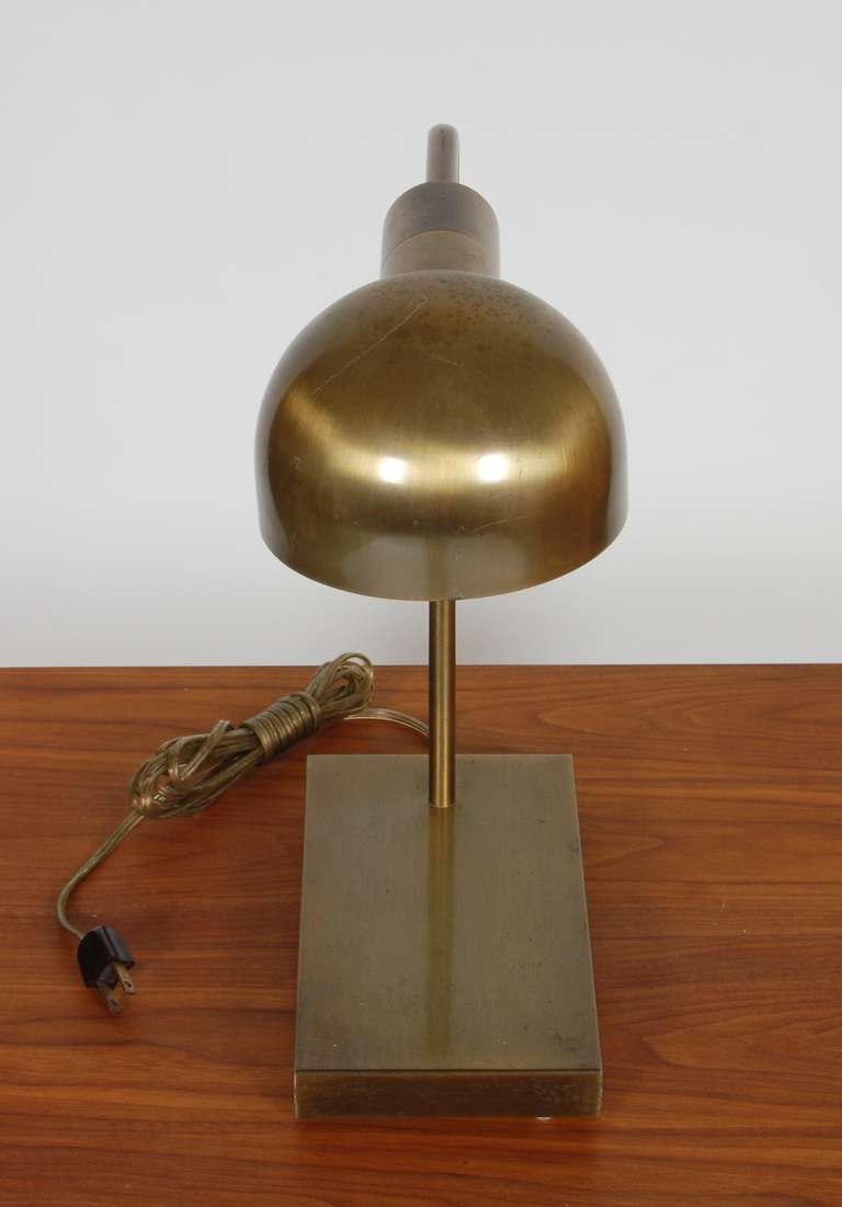 Mid-Century Modern Casella Bronze Table Lamp