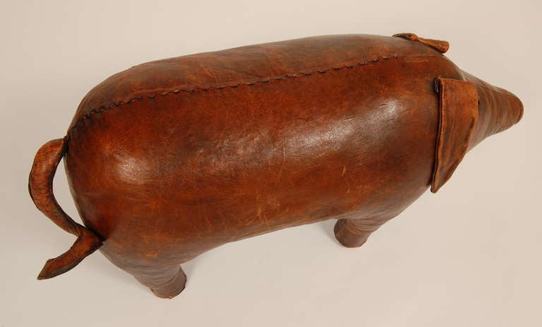 Mid-20th Century Abercrombie & Fitch Leather Pig