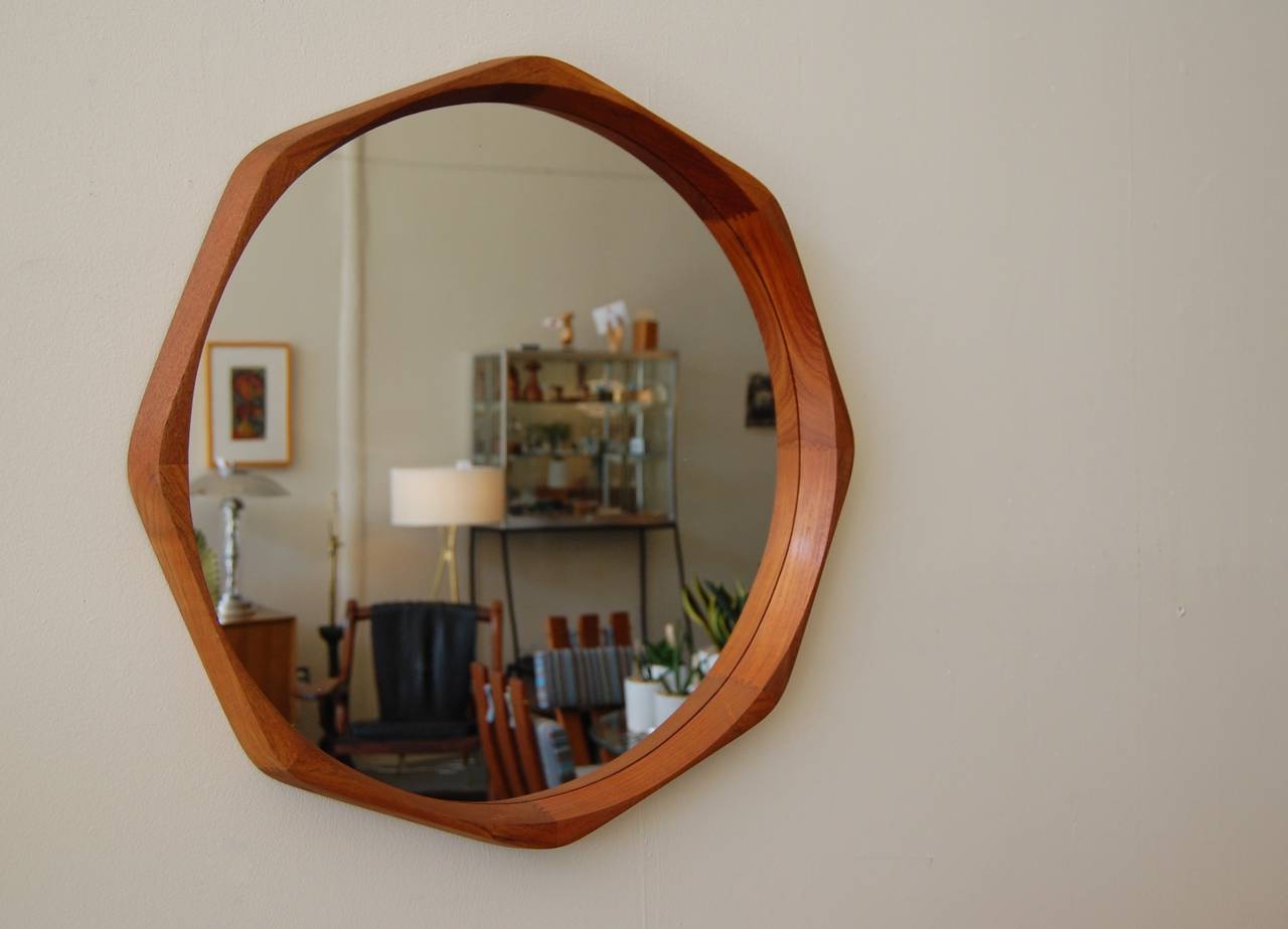 Danish Octagon Mirror with Amazing Joinery 1