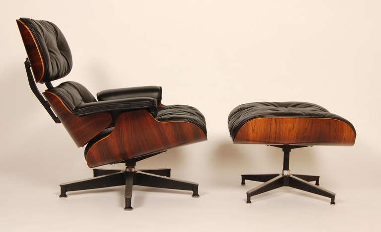 Rosewood 1960s Eames Lounge & Ottoman