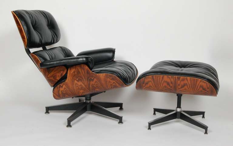 1970's Eames Lounge & Ottoman In Excellent Condition In San Francisco, CA