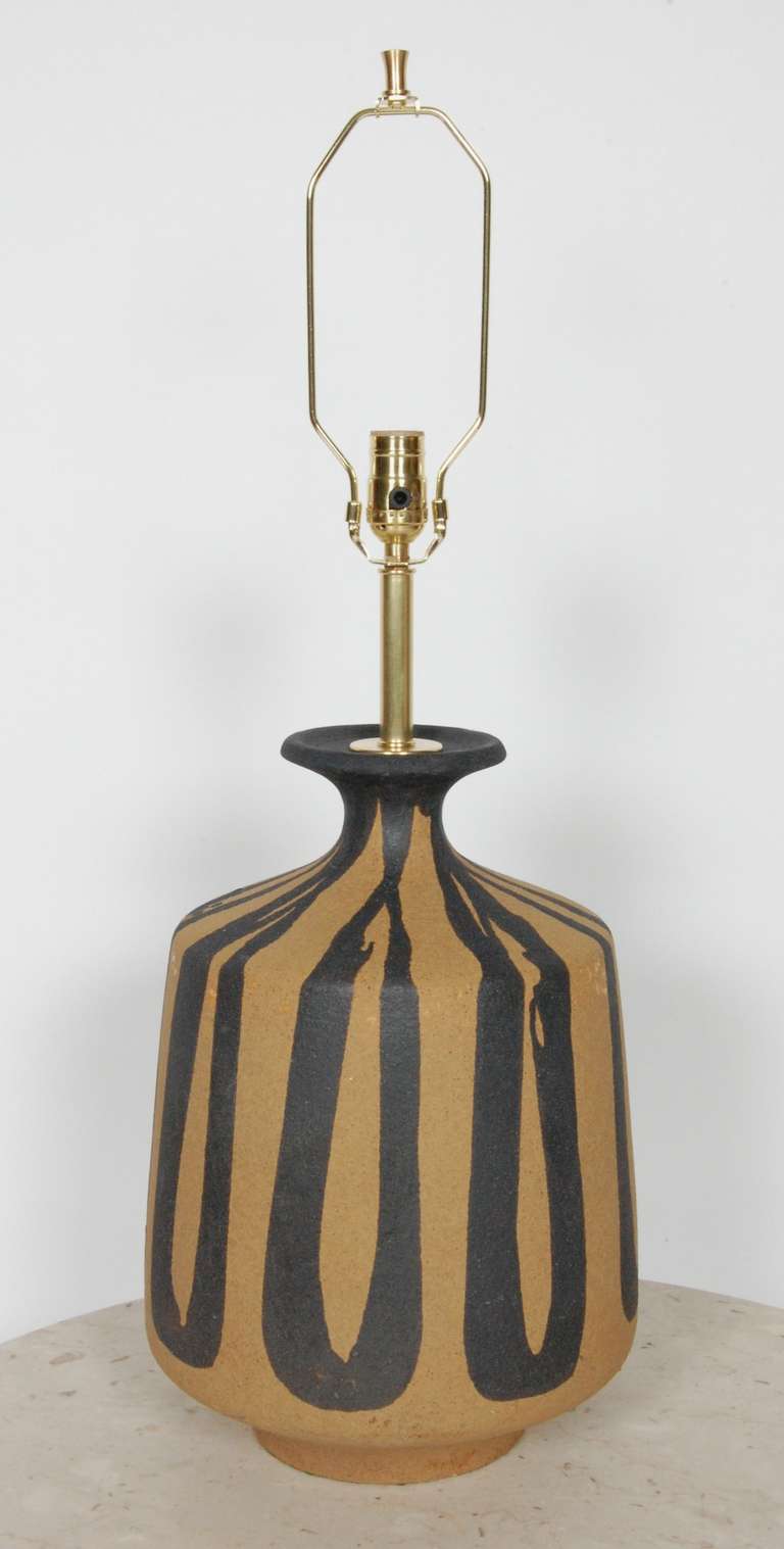 Mid-Century Modern Modernist Abstract Ceramic Table Lamp