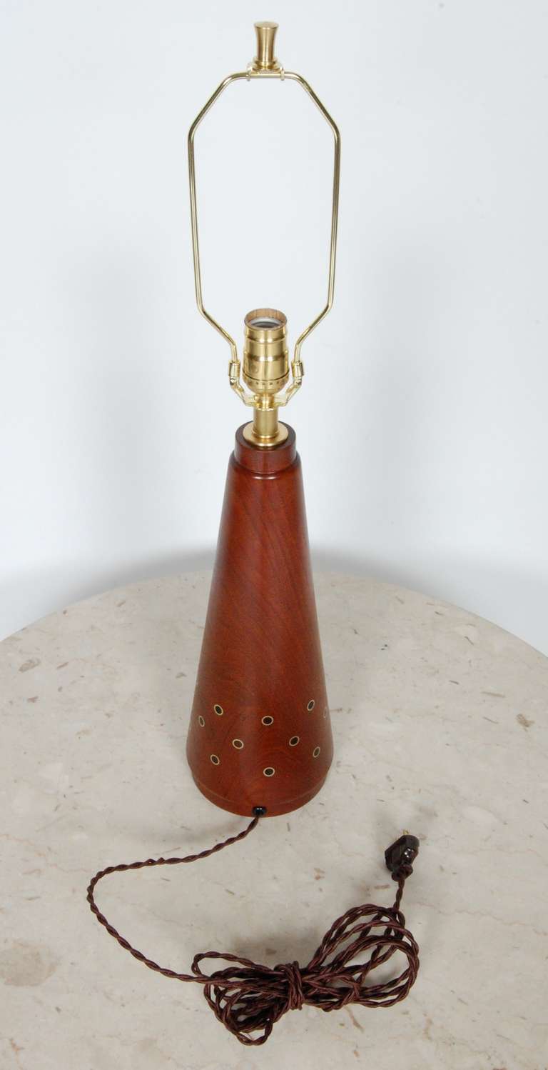 Mid-20th Century Danish Modern Teak Table Lamp