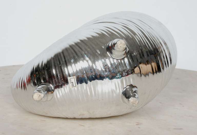 Fritz & Floyd Metallic Silver Nautilus Shell Vase 3