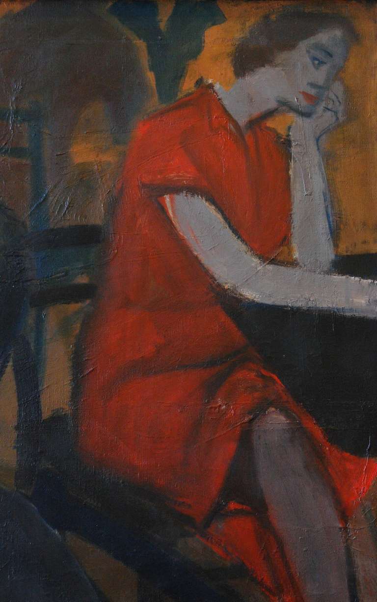 Mid-20th Century 1950's Bay Area Figurative Painting 
