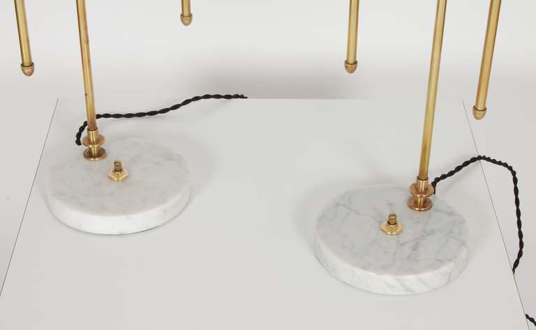 Italian Brass and Marble Table Lamps 4