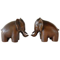 Art Deco Bronze Elephant Sculptures