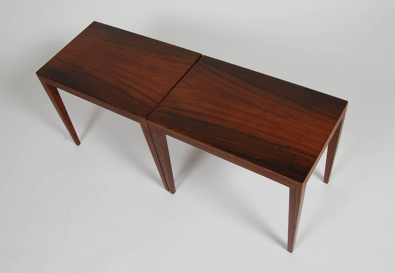 Lacquered Severin Hansen Rosewood Side Tables