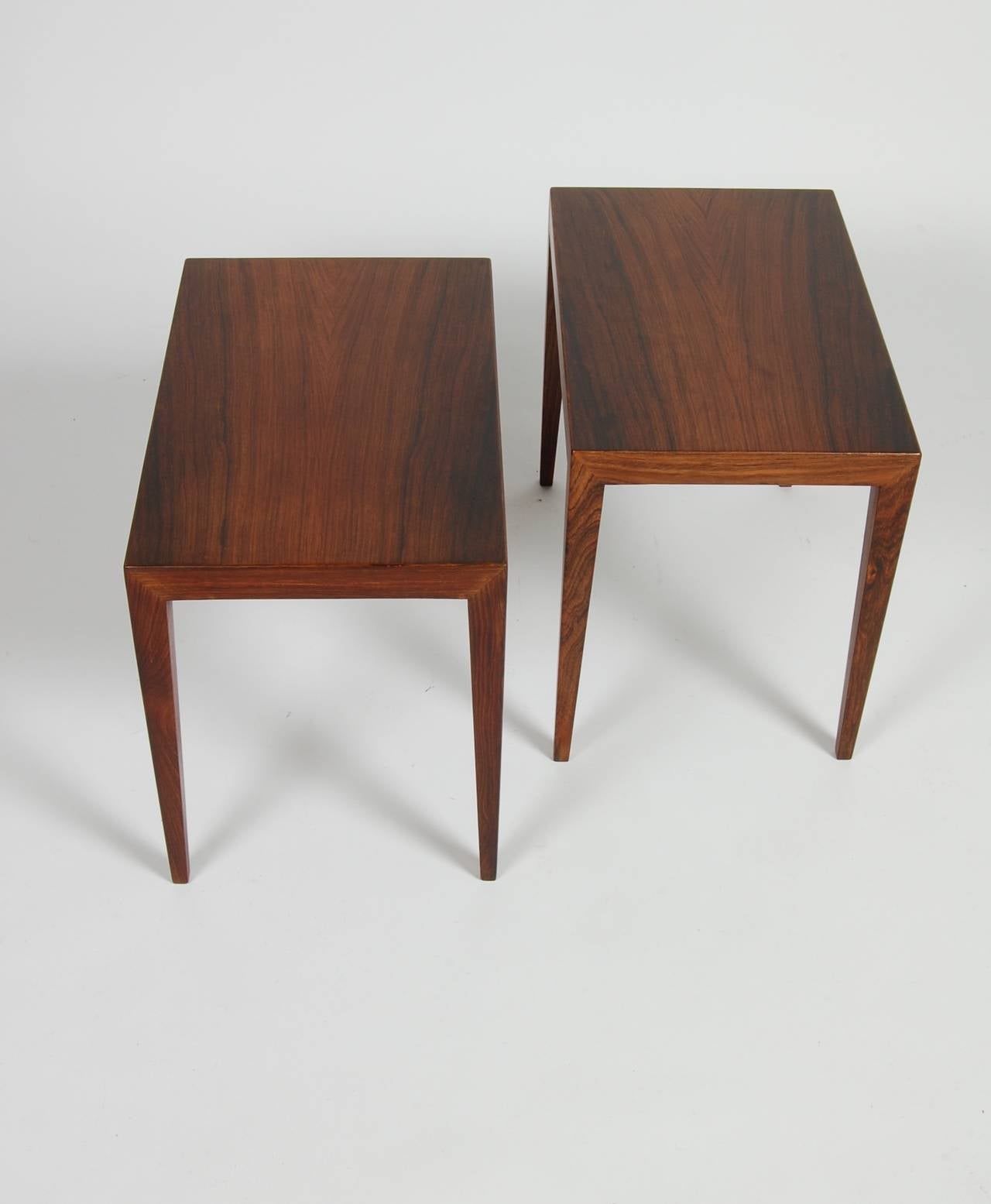 Scandinavian Modern Severin Hansen Rosewood Side Tables