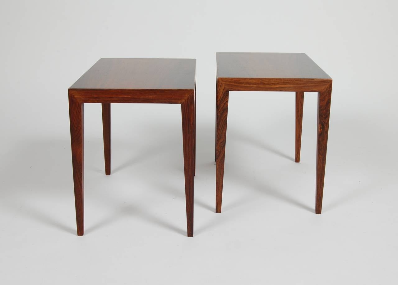 Severin Hansen Rosewood Side Tables In Excellent Condition In San Francisco, CA