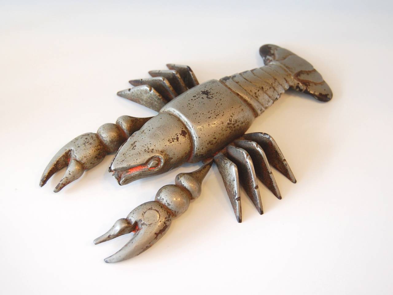 Cast Lobster Sculpture with Articulating Claws Circa 1930s 1