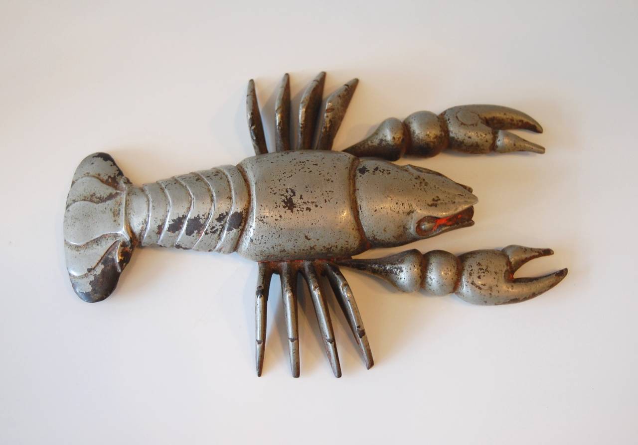 American Cast Lobster Sculpture with Articulating Claws Circa 1930s