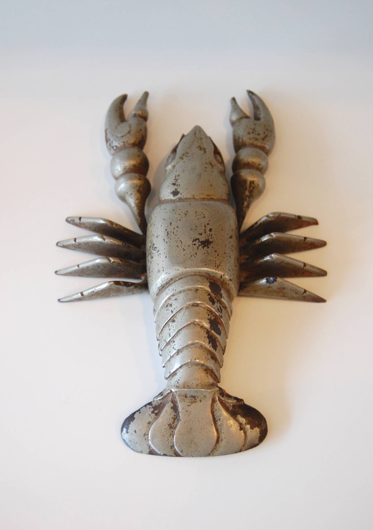 Cast Lobster Sculpture with Articulating Claws Circa 1930s In Good Condition In San Francisco, CA