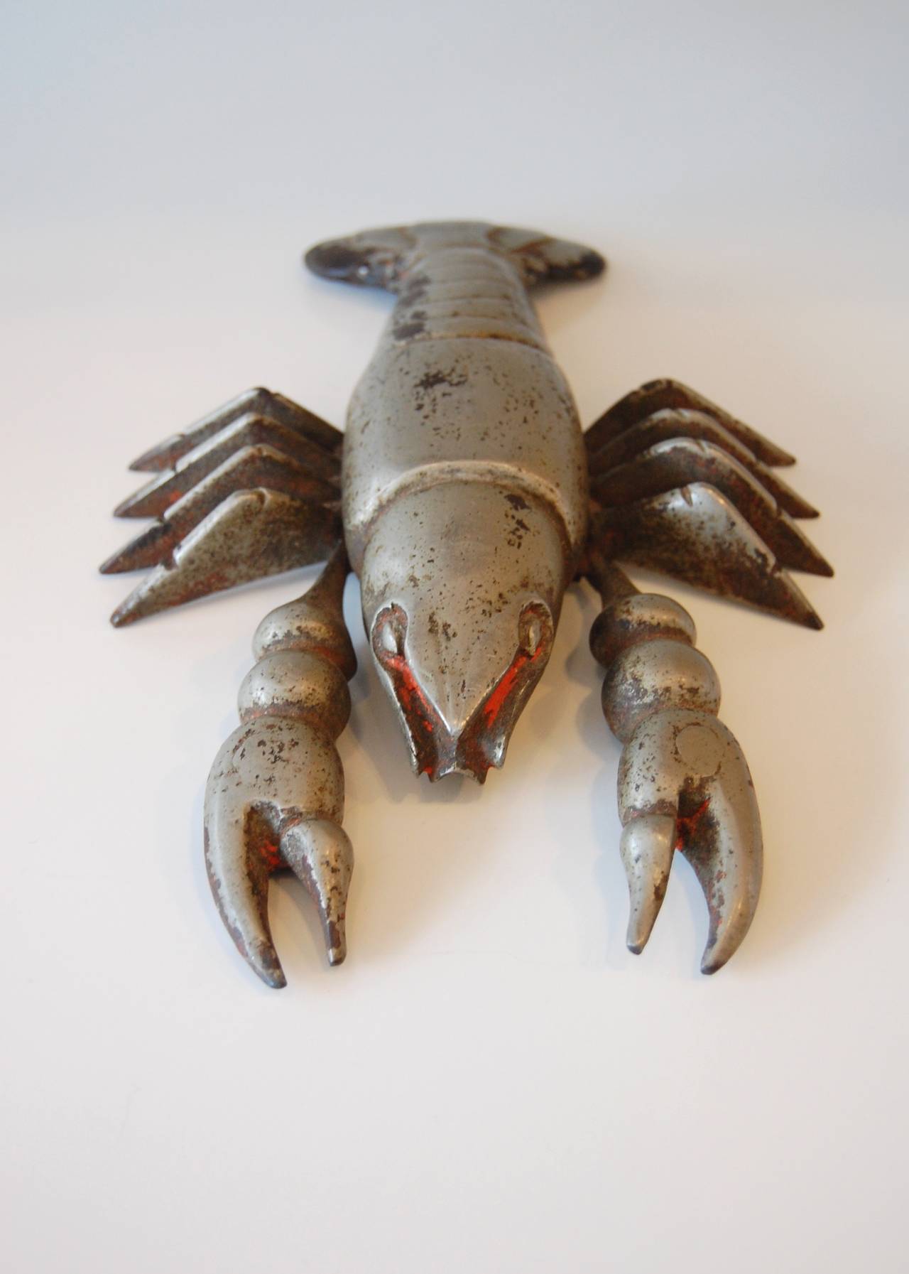 Machine Age Cast Lobster Sculpture with Articulating Claws Circa 1930s