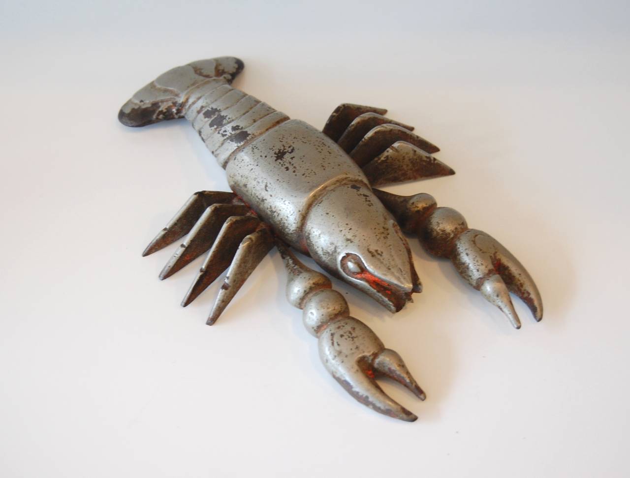 Mid-20th Century Cast Lobster Sculpture with Articulating Claws Circa 1930s