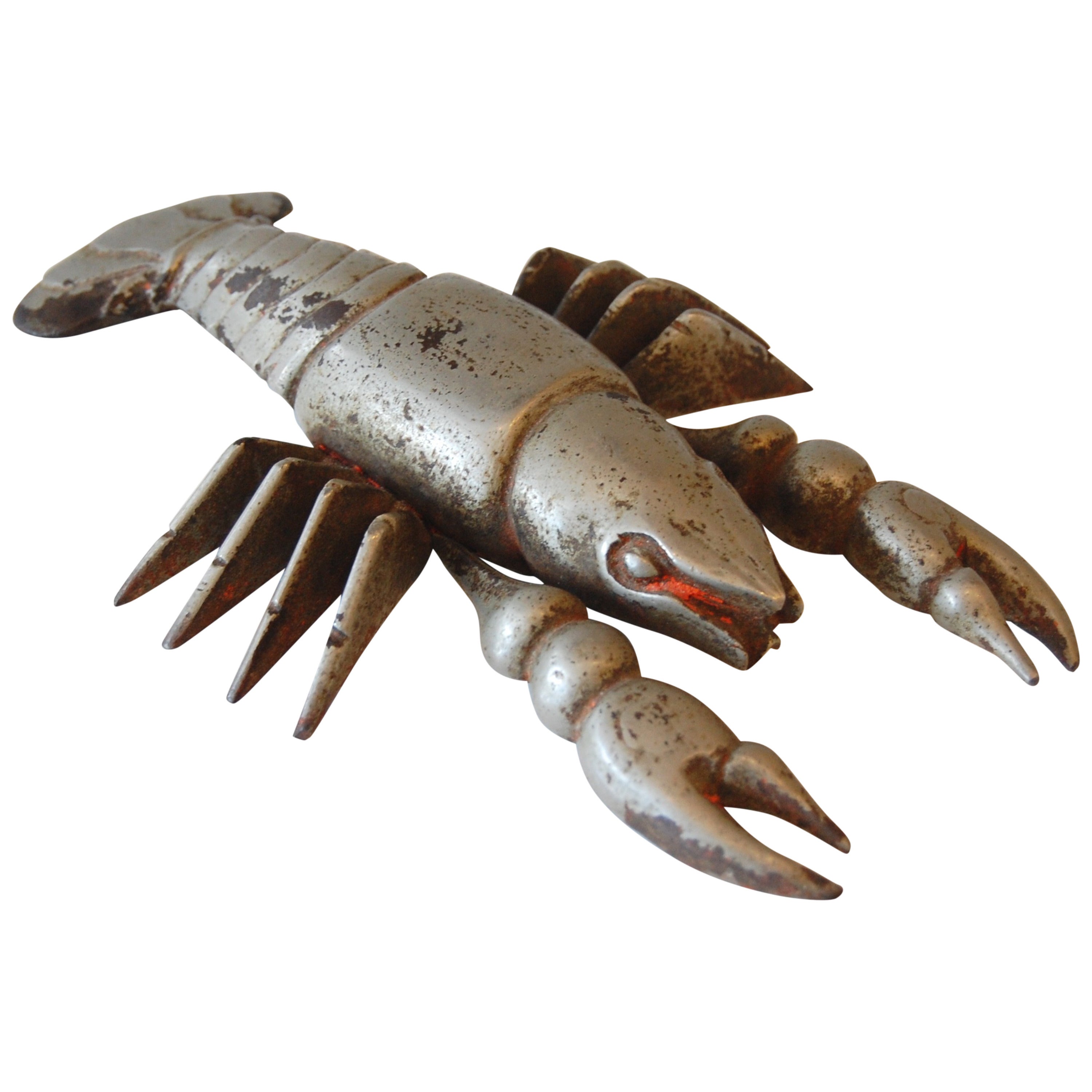 Cast Lobster Sculpture with Articulating Claws Circa 1930s
