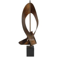 Harry Balmer Abstract Metal Ribbon Lamp