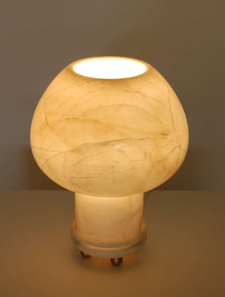 Italian Alabaster Table Lamp In Excellent Condition In San Francisco, CA