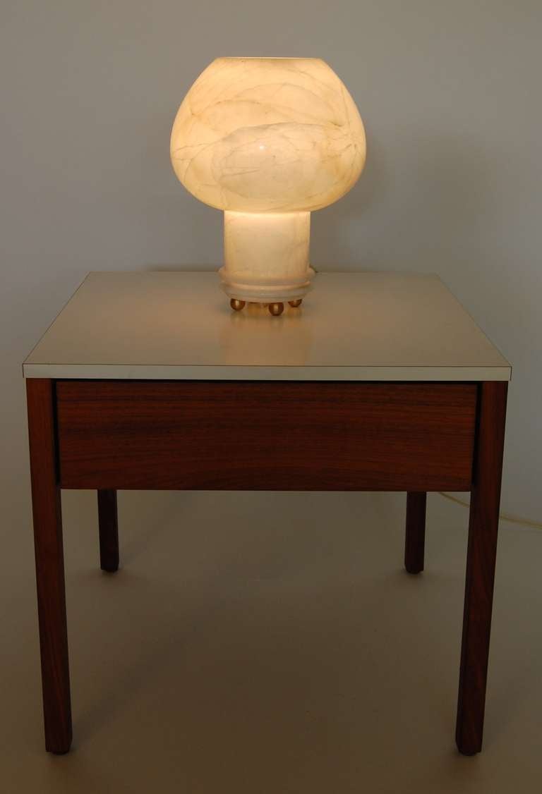 Mid-Century Modern Italian Alabaster Table Lamp