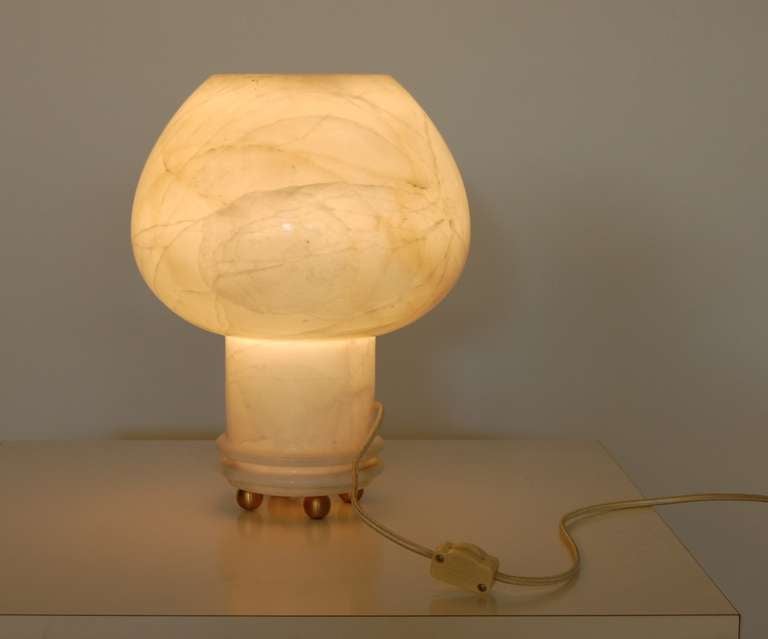 Mid-20th Century Italian Alabaster Table Lamp