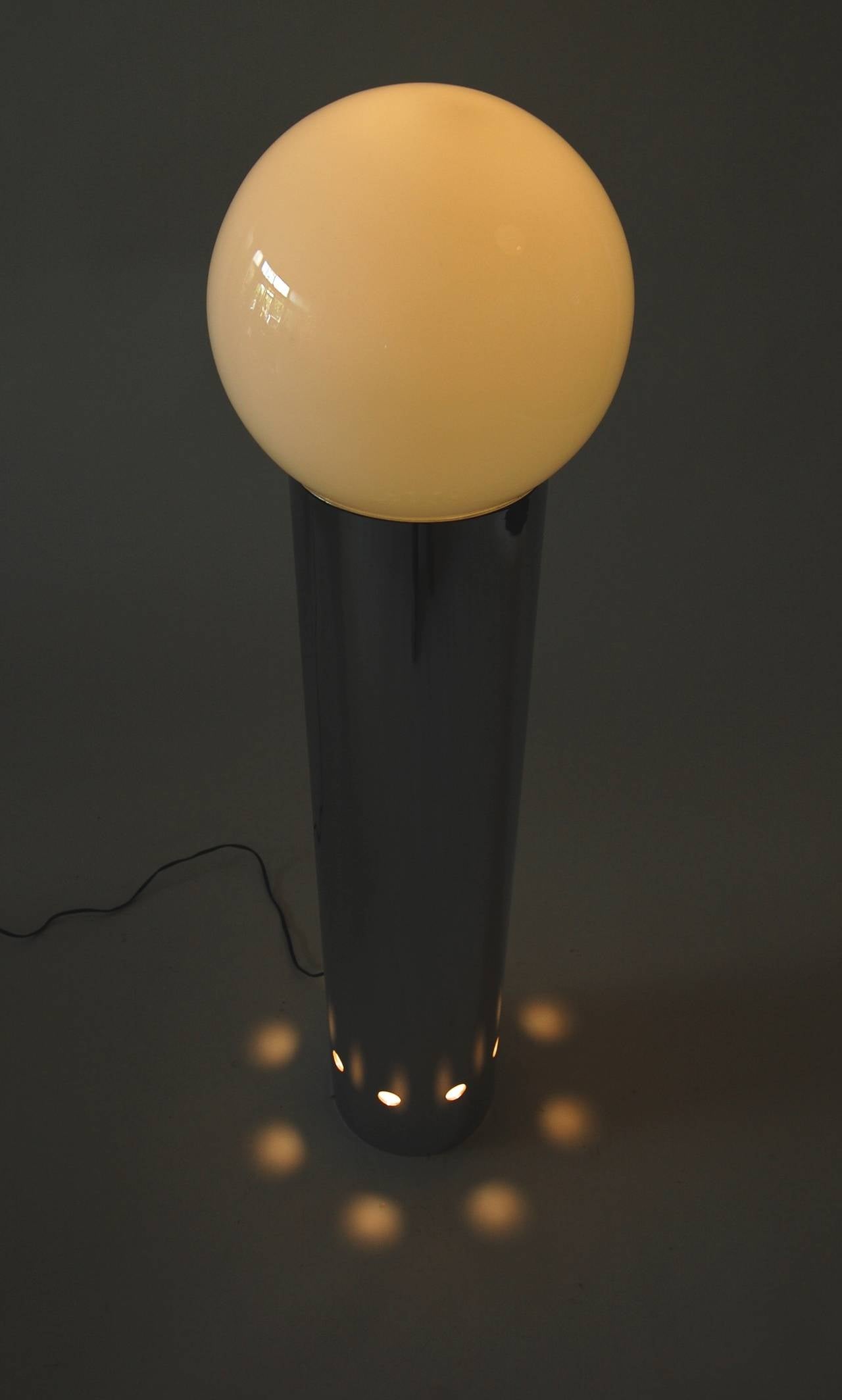 Chrome Robert Sonneman 1970s Floor Lamp