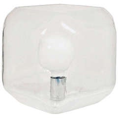 Italian Glass Cube Lamp