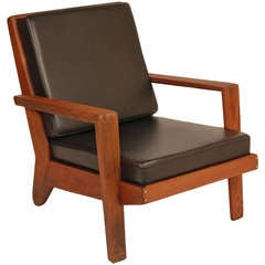 Modern Rustic Redwood Lounge Chair