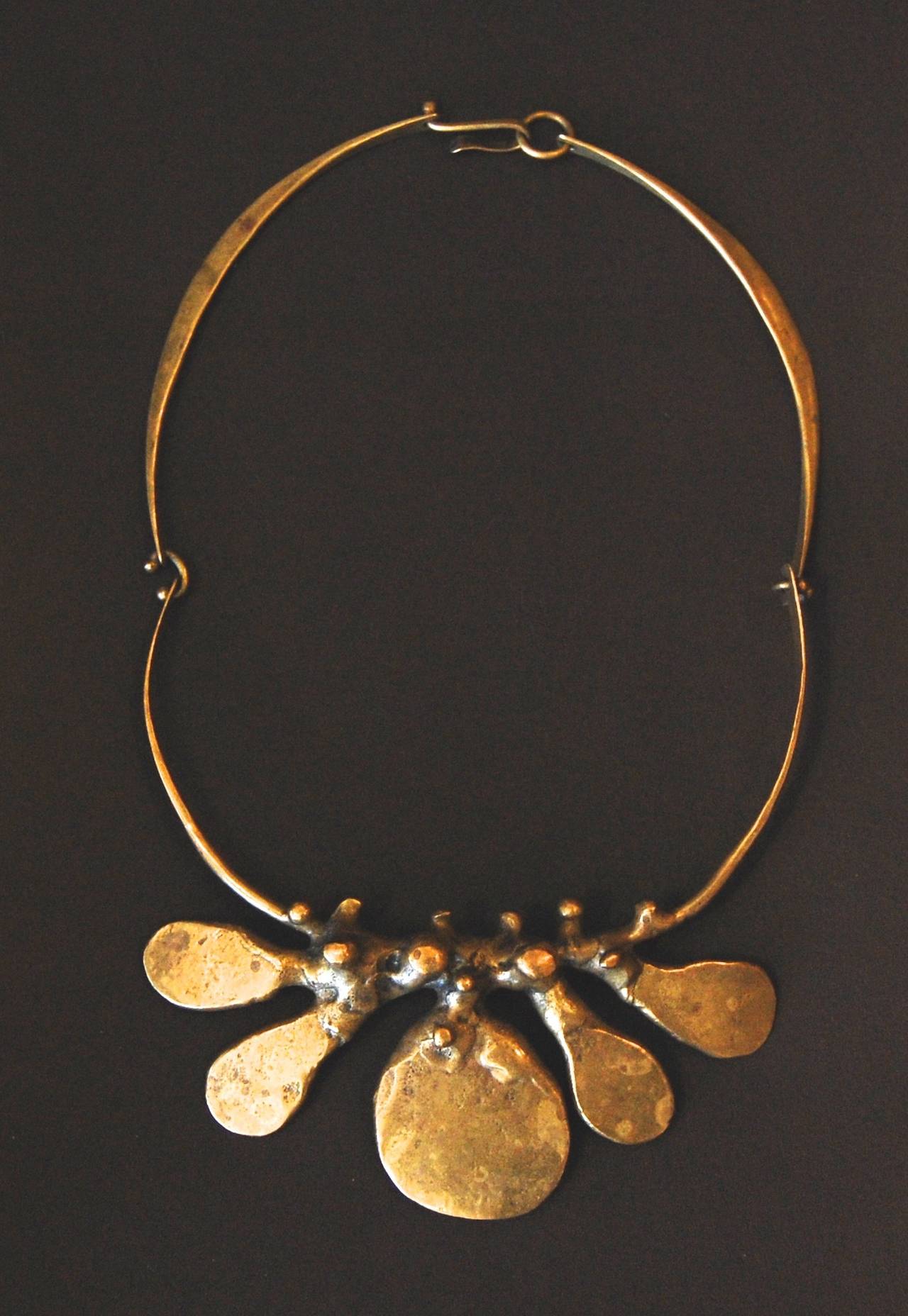 Bronze Abstract Necklace by Jack Boyd In Excellent Condition In San Francisco, CA