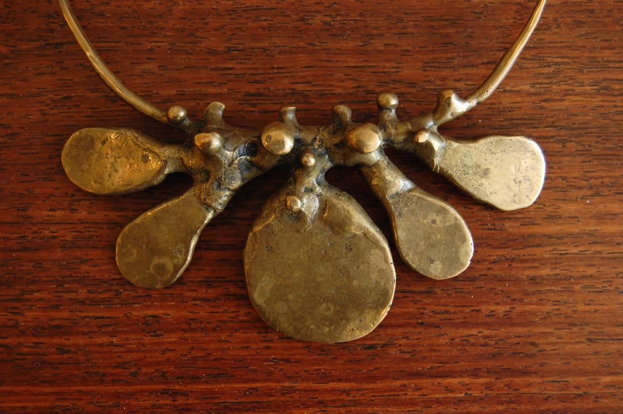 Mid-Century Modern Bronze Abstract Necklace by Jack Boyd