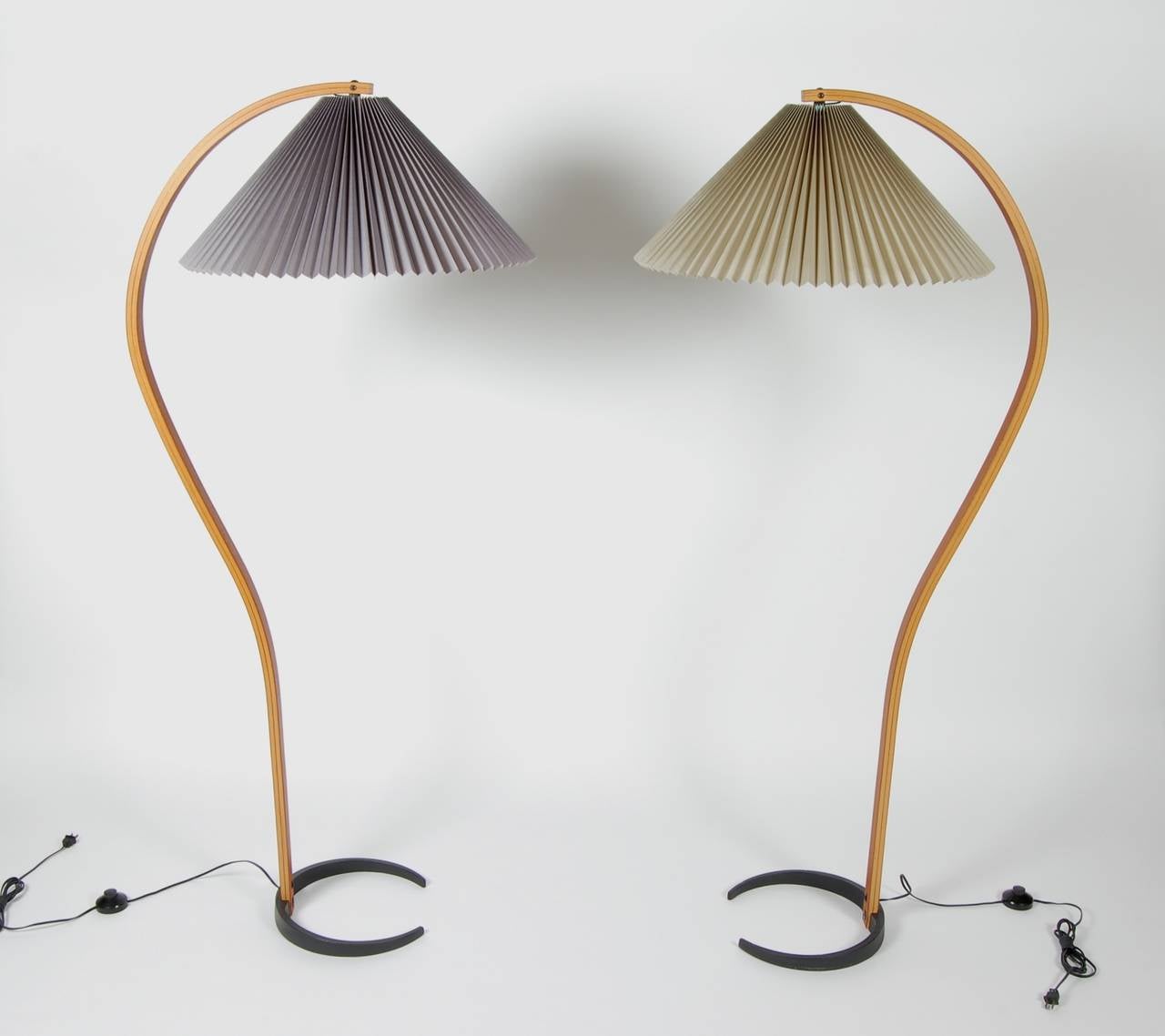 Oiled Mads Caprani Floor Lamp Danish Modern Circa 1970s