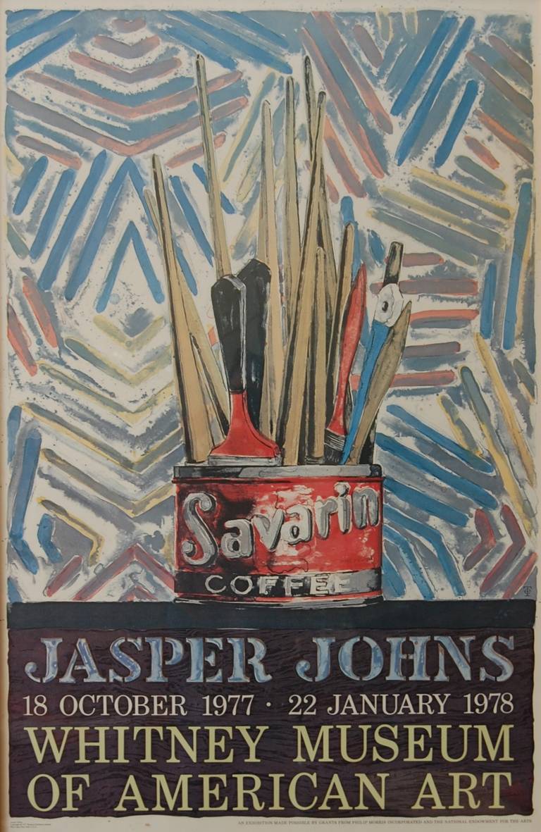 American Original 1970s Jasper Johns Exhibition Poster 