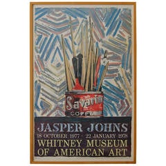 Original 1970s Jasper Johns Exhibition Poster "Savarin"