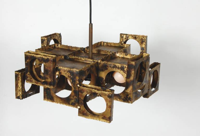 Brutalist Chandelier by Tom Greene