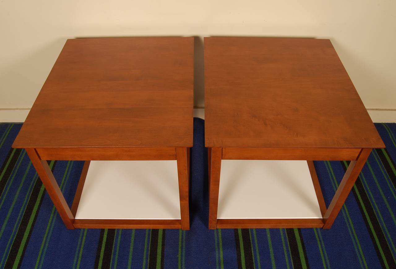 Wood Milo Baughman for Murray Side Tables For Sale