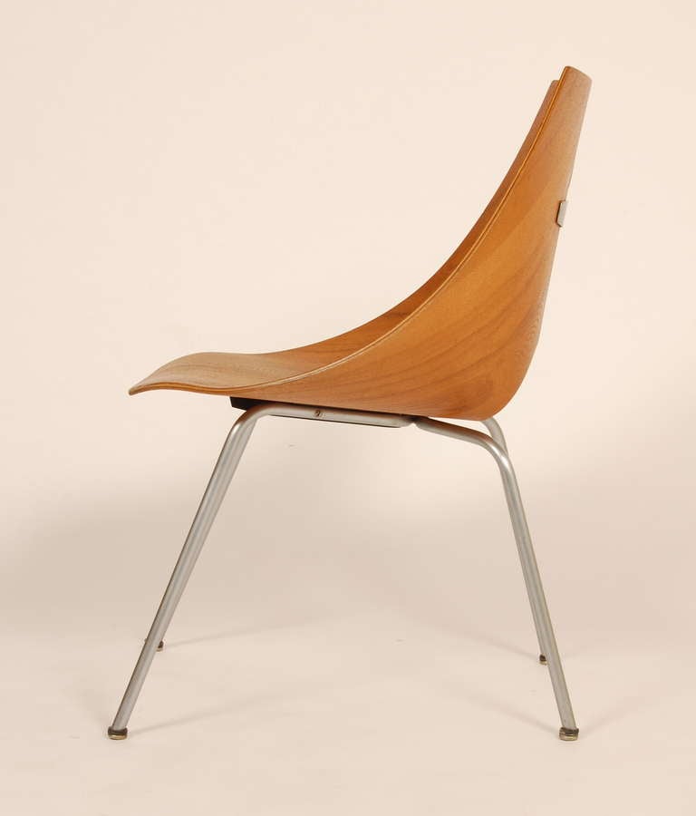 Chrome Ray Komai Plywood Chair