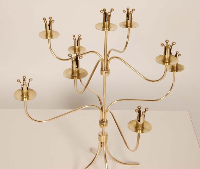 Swedish Brass Candelabra at 1stDibs